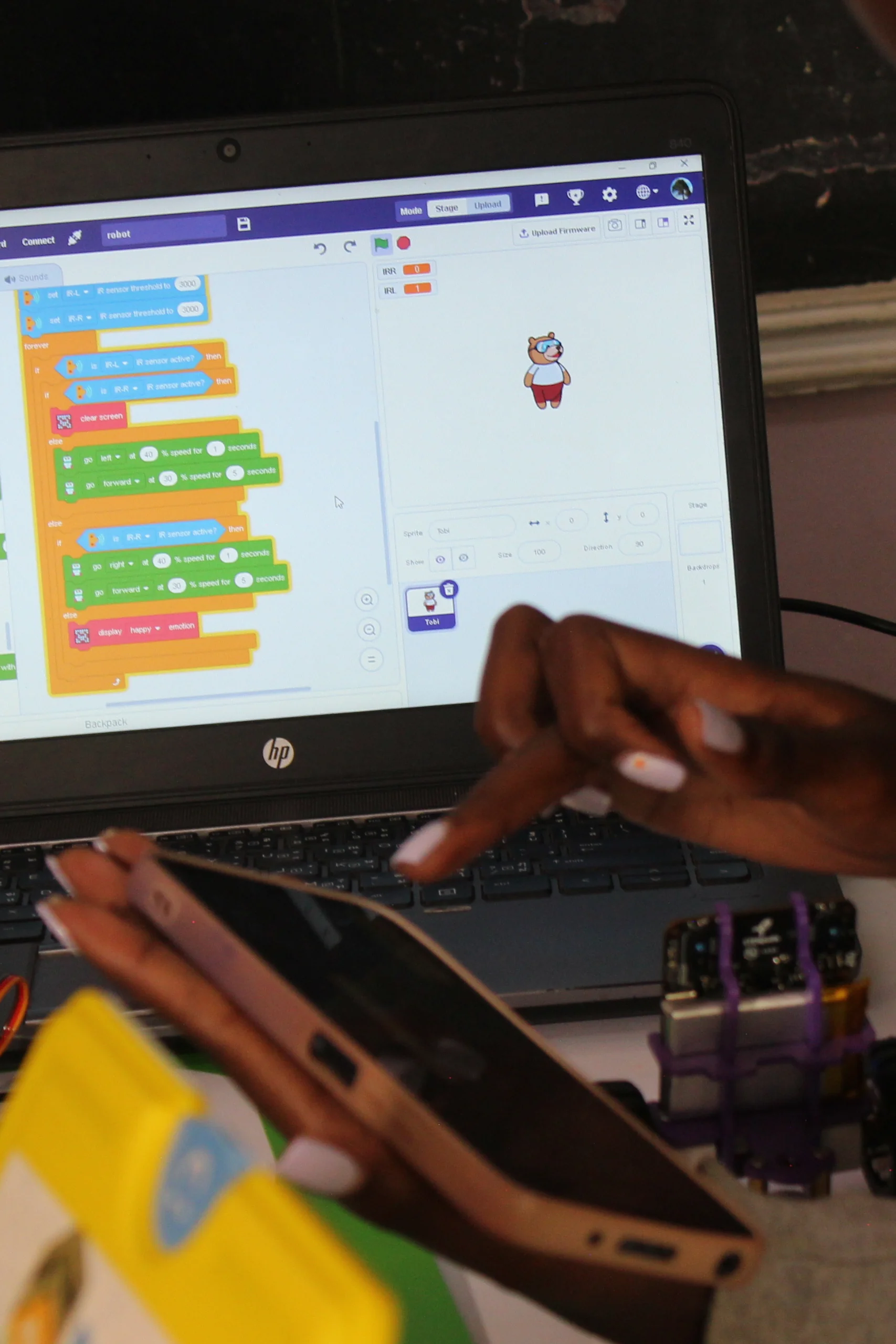 Scratch Block-Based Visual Programming and Robotics Coding Module